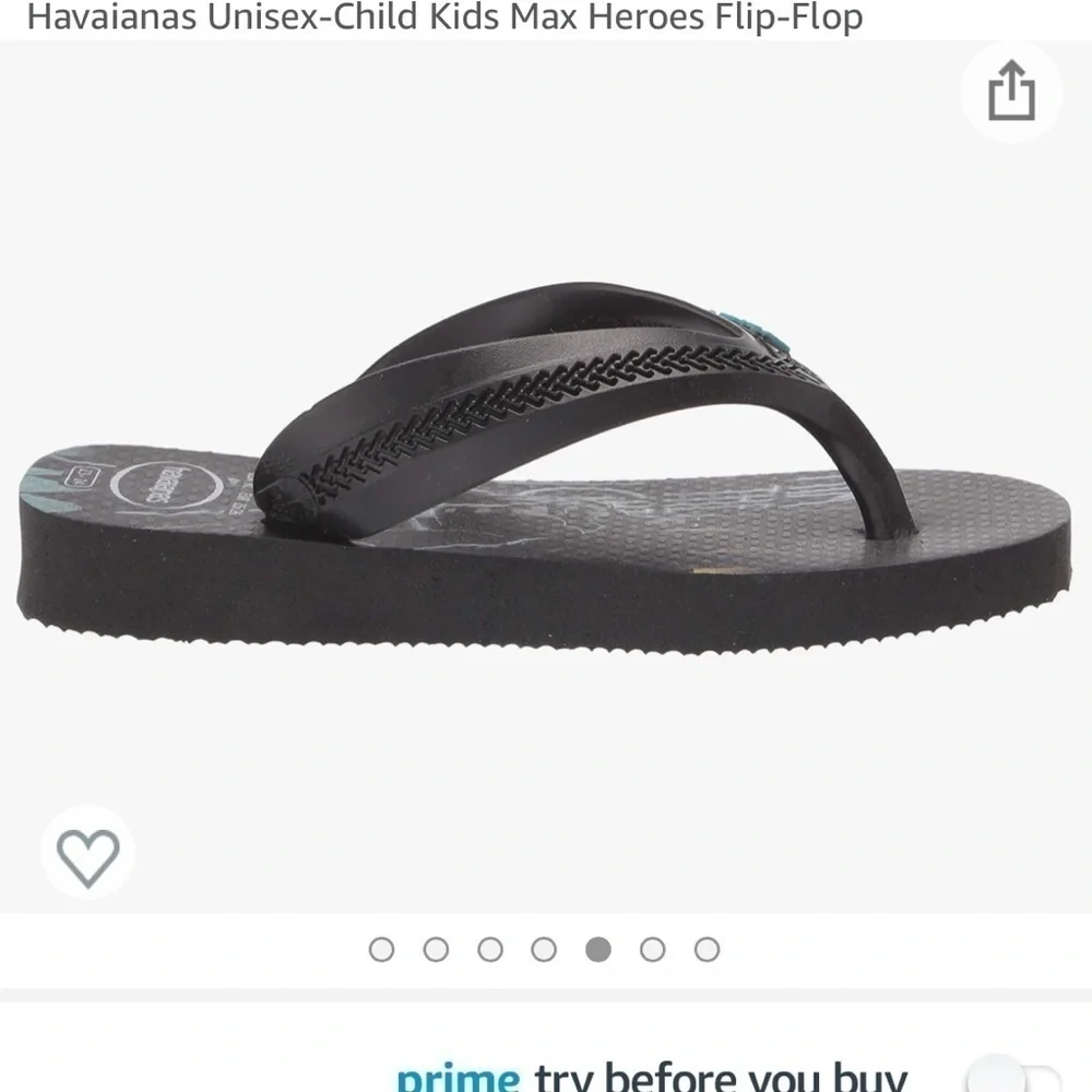 Havaianas Unisex-Child Kids Flip-Flop The Dark Night. Size 10